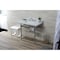 Kingston Brass 36 Carrara Marble Console Sink with Stainless Steel Legs, Marble WhitePolished Chrome LMS3622M8SQ1ST - alternate 5